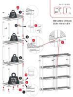 Regál STACKARO SOLID 60 HD – farba: čierna – Obrázok 2