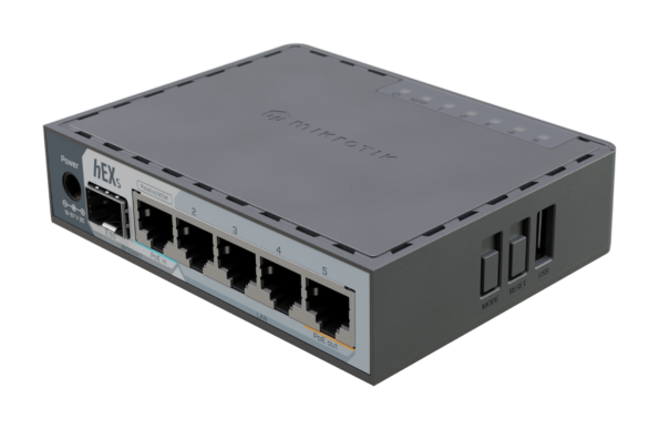 RouterBoard Mikrotik hEX S (2025) 5x GLAN, 1x 2,5G SFP, 1x PoE in, 1x PoE out, ROS L4 – Obrázok 2