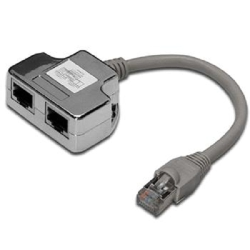 Rozbocovac-Modularni-RJ45-distributor-2-porty-10100Base-T Rozbočovač Modulární RJ45 distributor 2 porty 10/100Base T – Obrázok 1