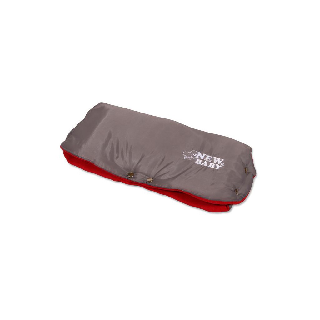 Rukavnik-na-kocik-Classic-Fleece-greyred Rukávnik na kočík Classic Fleece grey/red – Obrázok 1