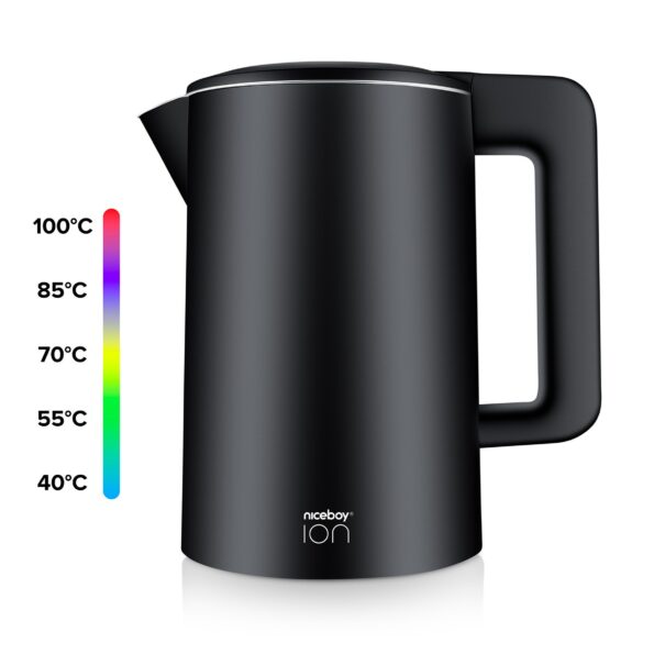 Rýchlovarná kanvica Niceboy ION ThermoKettle TK5 1,7 l, čierna – Obrázok 2
