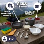 Sada riadu Acra C20 camping set alluminium pre 1-2 osoby – Obrázok 2