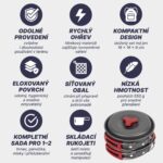 Sada riadu Acra C20 camping set alluminium pre 1-2 osoby – Obrázok 5