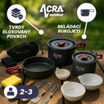 Sada riadu Acra C21 camping set alluminium pre 2-3 osoby – Obrázok 2