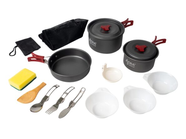 Sada riadu Acra C21 camping set alluminium pre 2-3 osoby – Obrázok 6