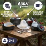 Sada riadu Acra C22 camping set alluminium pre 3-4 osoby – Obrázok 2