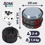 Sada riadu Acra C22 camping set alluminium pre 3-4 osoby – Obrázok 3
