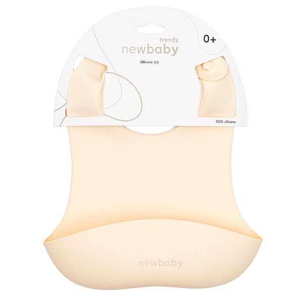 Silikónový podbradník New Baby béžový – Obrázok 3