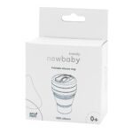 Silikónový skladací pohár 350 ml 2v1 New Baby - Sivý – Obrázok 4