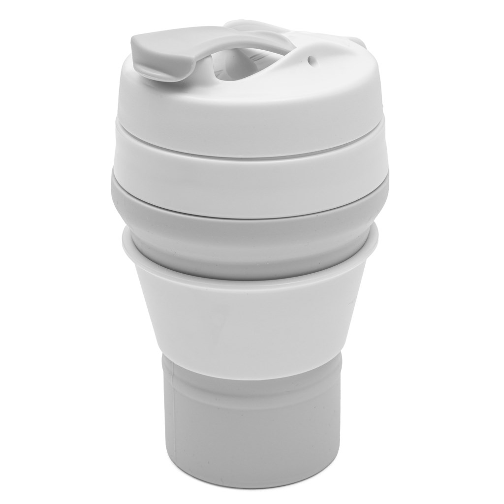 Silikonovy-skladaci-pohar-350-ml-2v1-New-Baby-Sivy Silikónový skladací pohár 350 ml 2v1 New Baby - Sivý – Obrázok 1
