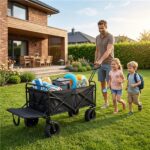 Skladací prepravný vozík Baby Mix čierny – Obrázok 2