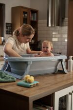 Skladacia plastová vanička Tega Baby beige – Obrázok 3