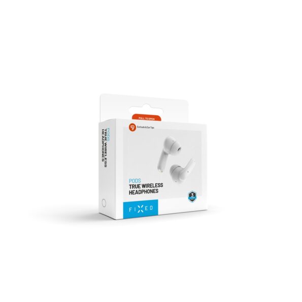 Slúchadlá FIXED Pods 2, bezdrôtové, TWS, biela – Obrázok 9