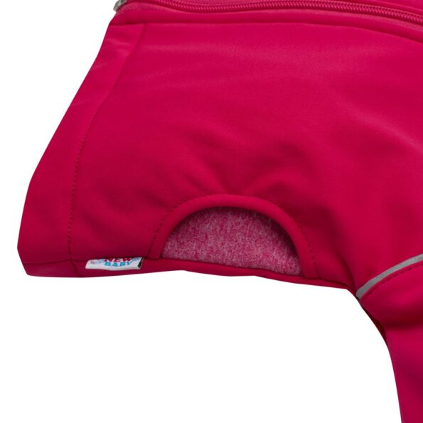 Softshellová dojčenská bundička ružová, veľkosť 92 (18-24m) – Obrázok 5