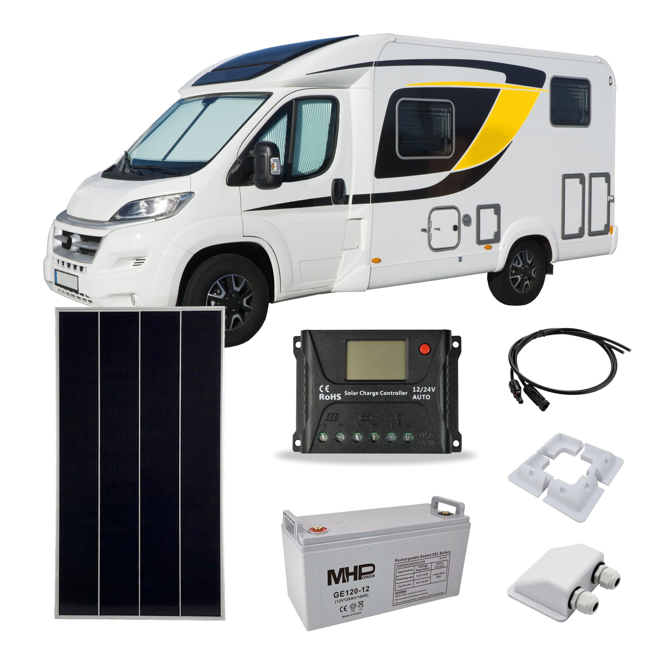 Solarny-set-Karavan-180-PWM-120Ah-bateria Solárny set Karavan 180 PWM 120Ah batéria – Obrázok 1