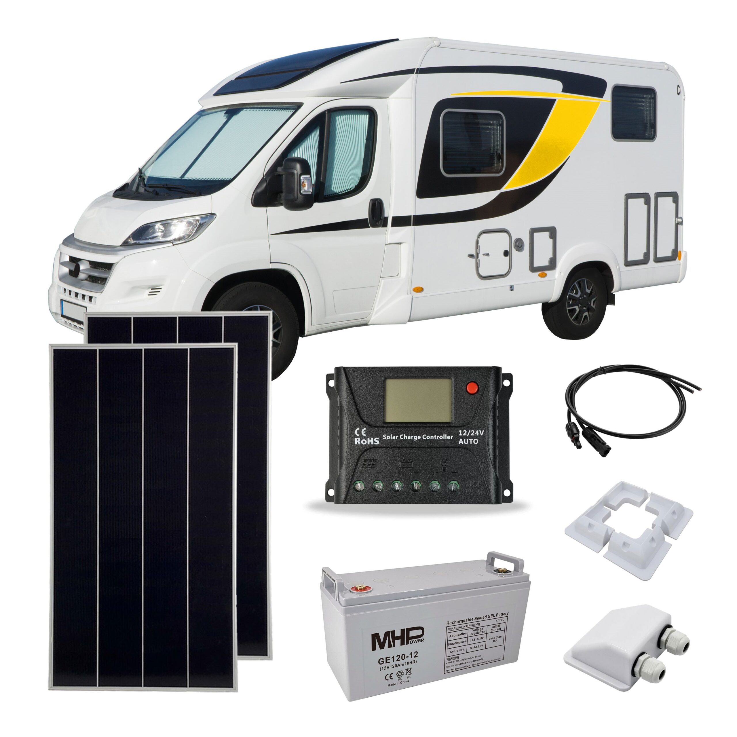 Solarny-set-Karavan-360-PWM-120Ah-bateria Solárny set Karavan 360 PWM 120Ah batéria – Obrázok 1