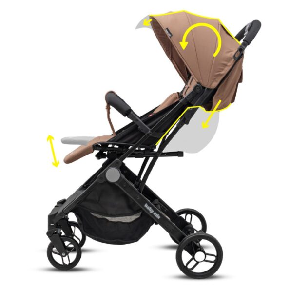 Športový kočík Bimelo Baby Mix Ultra-light béžový – Obrázok 12