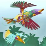 Stavebnica CLIXO Tropical Birds - magnetická, 22 kusov – Obrázok 4