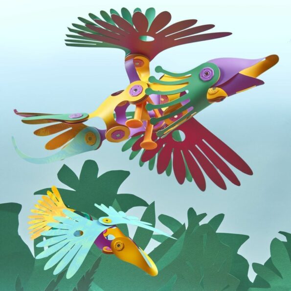 Stavebnica CLIXO Tropical Birds - magnetická, 22 kusov – Obrázok 4