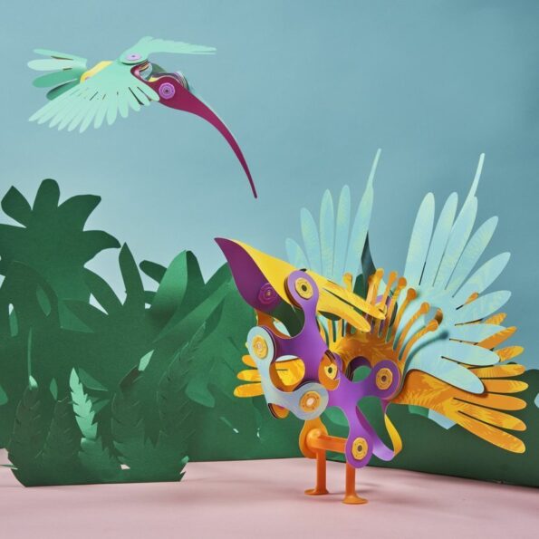 Stavebnica CLIXO Tropical Birds - magnetická, 22 kusov – Obrázok 5