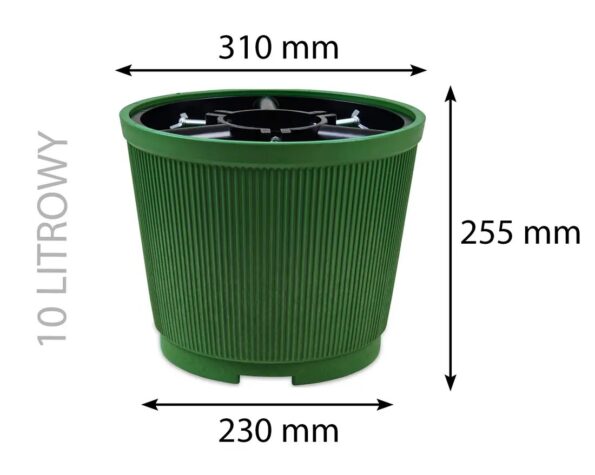 Stojanček na vianočný stromček 10 l, PH, zelený – Obrázok 3