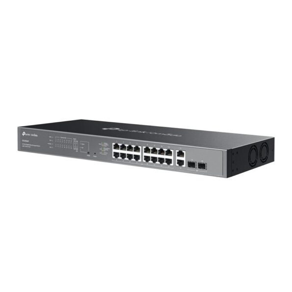 Switch TP-Link ES220GMP 2x GLan, 16x GLan s PoE+, 2x SPF combo, 250W, 19", Omáda SDN – Obrázok 3