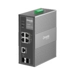 Switch TP-Link IES206GPP priemyselný, 2× SFP combo, 8× GLan s Poe+, 180W, DIN, Omáda SDN, poškodený obal