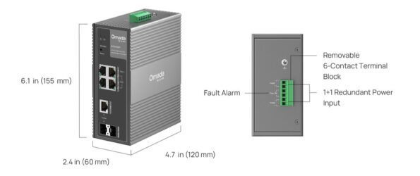 Switch TP-Link IES206GPP priemyselný, 2× SFP combo, 8× GLan s Poe+, 180W, DIN, Omáda SDN, poškodený obal – Obrázok 8