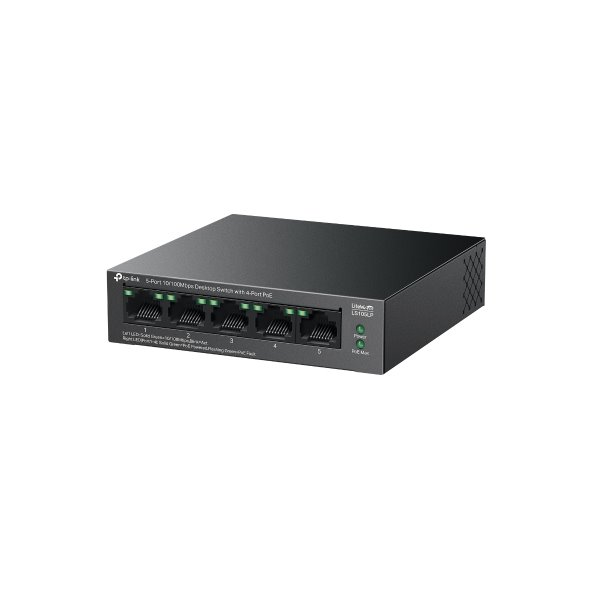 Switch-TP-Link-LS105LP-1x-LAN-4x-LAN-s-PoE-41W Switch TP-Link LS105LP 1x LAN, 4x LAN s PoE, 41W – Obrázok 1