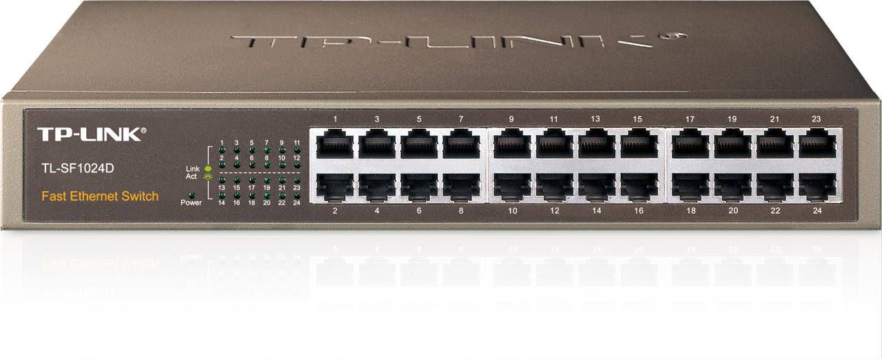 Switch-TP-Link-TL-SF1024D-switch-24x-Lan-13-rack-kov Switch TP-Link TL-SF1024D switch 24x Lan, 13" rack, kov – Obrázok 1