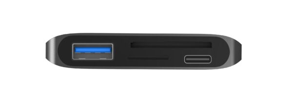USB hub CONNECT IT USB-C na 1x USB-C a 1x USB 2.0 + čítačka kariet ANTRACITOVÁ – Obrázok 2