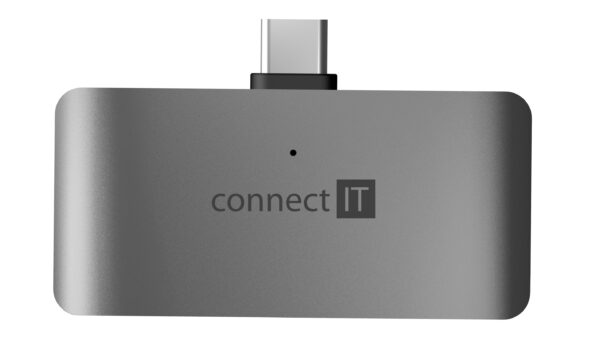 USB hub CONNECT IT USB-C na 1x USB-C a 1x USB 2.0 + čítačka kariet ANTRACITOVÁ – Obrázok 3