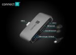 USB hub CONNECT IT USB-C na 1x USB-C a 1x USB 2.0 + čítačka kariet ANTRACITOVÁ – Obrázok 4