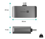 USB hub CONNECT IT USB-C na 1x USB-C a 1x USB 2.0 + čítačka kariet ANTRACITOVÁ – Obrázok 5