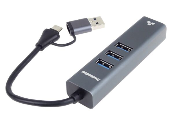 USB hub PremiumCord USB-C a USB-A na Gigabit 10/100/1000Mbps + 3x USB3.2 konektor – Obrázok 2