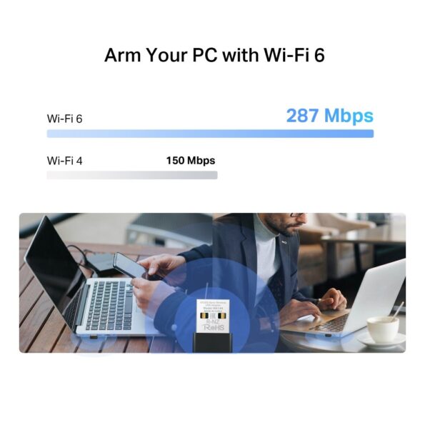 USB klient TP-Link Mercusys MA14N Wireless USB adapter, 2,4GHz – Obrázok 4