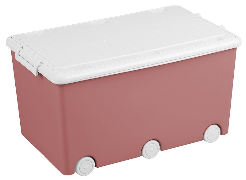 Viacucelovy-box-na-hracky-na-kolieskach-Tega-ruzovy Viacúčelový box na hračky na kolieskach Tega ružový – Obrázok 1