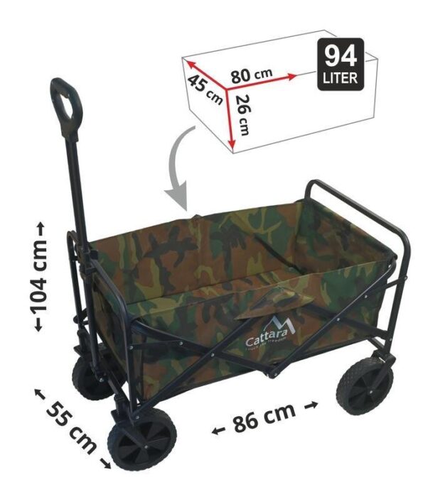 Vozík Cattara TROGIR ARMY skladací – Obrázok 4