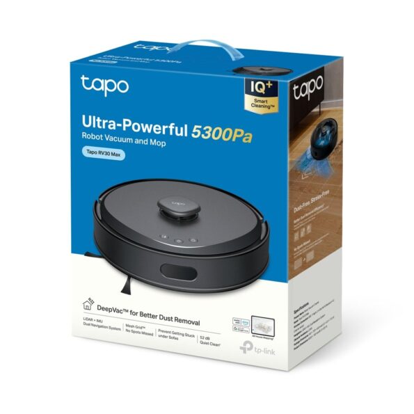 Vysávač TP-Link Tapo RV30 Max robotický s mopom, výkon 5300 Pa – Obrázok 11