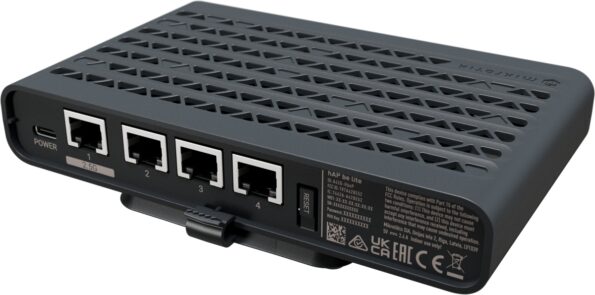 WiFi router Mikrotik hAP be lite 1x 2,5GLan, 3x Glan, L4 – Obrázok 4