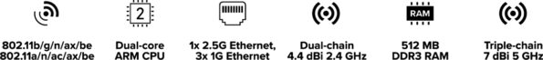 WiFi router Mikrotik hAP be lite 1x 2,5GLan, 3x Glan, L4 – Obrázok 5