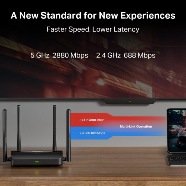 WiFi router TP-Link MERCUSYS MR25BE BE3600 WiFi 7, 3x GLAN, 1x GWAN, 2,4/5GHz, EasyMesh – Obrázok 4