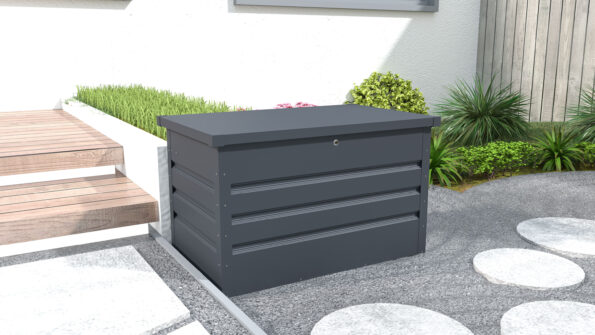 Záhradný box G21 Denver 280 L, antracitový plechový – Obrázok 4