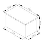 Záhradný box G21 Denver 280 L, antracitový plechový – Obrázok 5