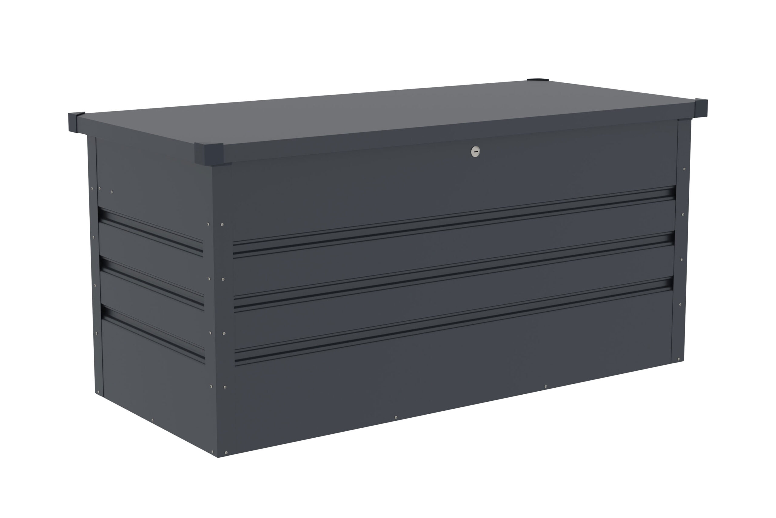 Zahradny-box-G21-Denver-280-L-antracitovy-plechovy Záhradný box G21 Denver 280 L, antracitový plechový – Obrázok 1
