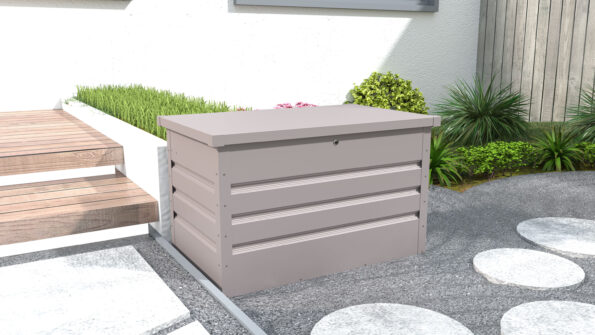 Záhradný box G21 Denver 280 L, šedý plechový – Obrázok 4