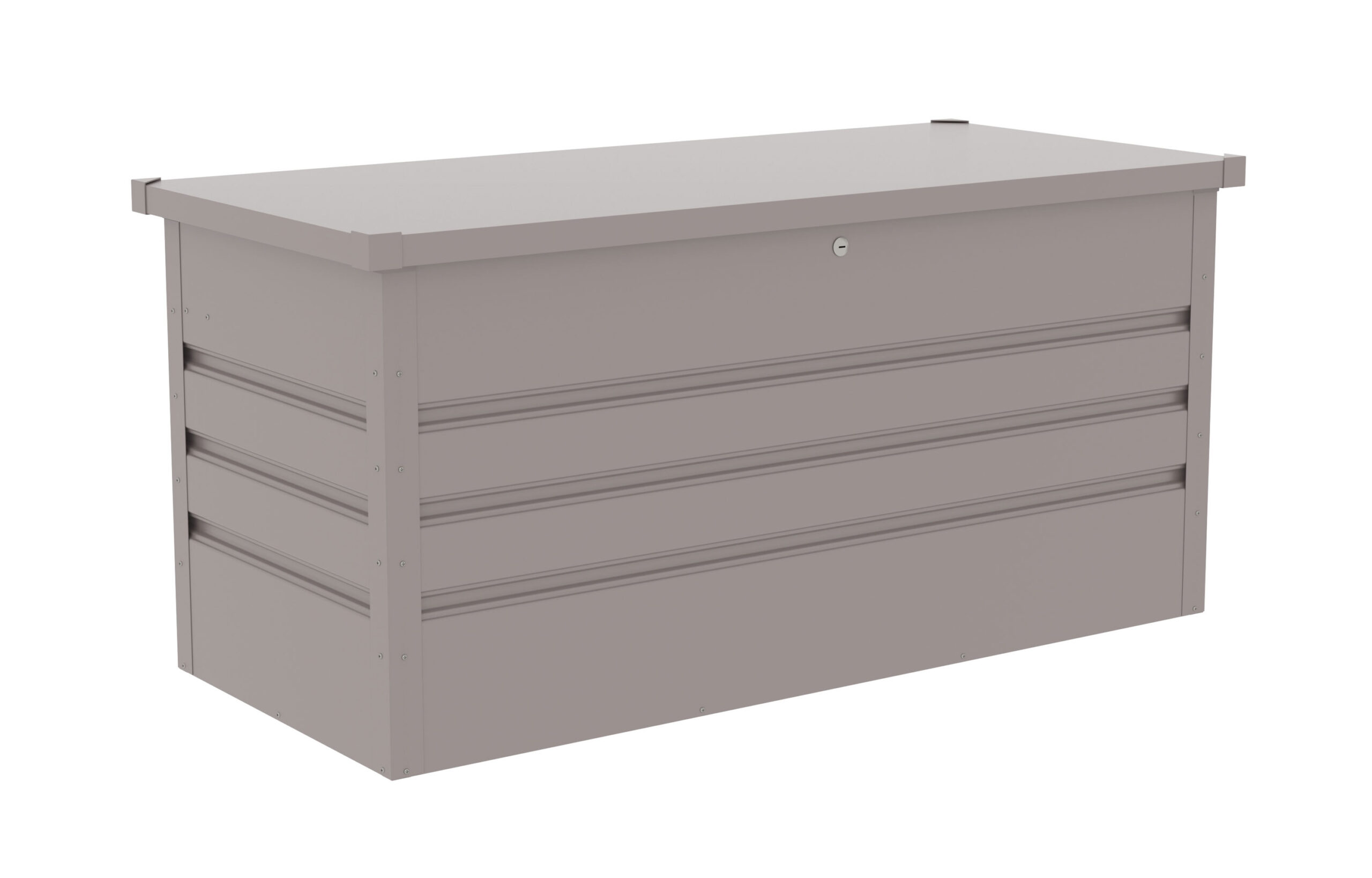Zahradny-box-G21-Denver-280-L-sedy-plechovy Záhradný box G21 Denver 280 L, šedý plechový – Obrázok 1