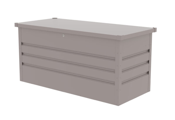 Záhradný box G21 Denver 400 L, šedý plechový – Obrázok 3