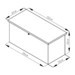 Záhradný box G21 Denver 400 L, šedý plechový – Obrázok 5