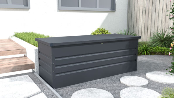 Záhradný box G21 Denver 560 L, antracitový plechový – Obrázok 4